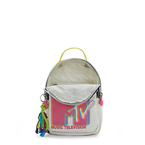 Kipling Alber MTV 3-in-1 Convertible Mini Bag Backpacks Grey MTV Pink | CA 1537XY